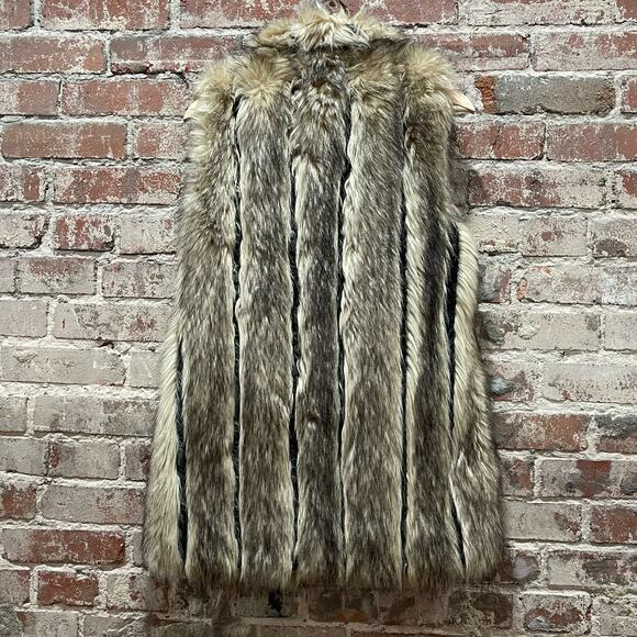Fabulous Furs by Donna Salyers Faux Fur Long Vest Size XS - Picture 7 of 8